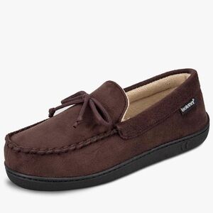 Isotoner Men's Brown Moccasin Slippers size 9.5-10.5
